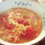 トマトと卵の簡単にゅうめん